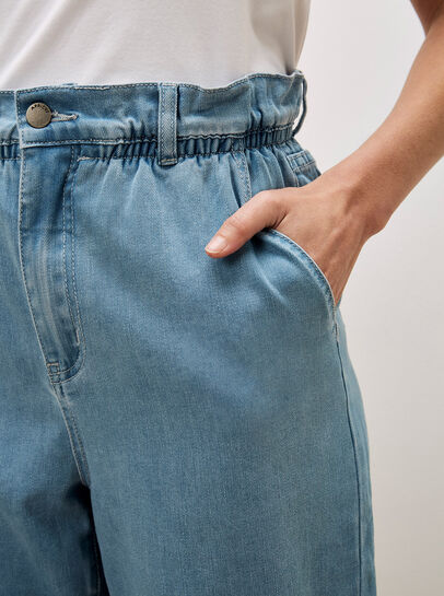 Freya Paper Bag Waist Slim Fit Jeans