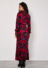 Floral Midaxi Dress, Red, large