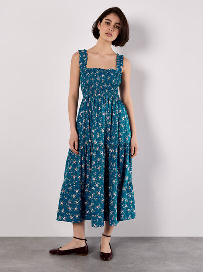 Orchid Smock Midi Dress