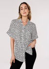 Ikat Dot Shirt, White, large