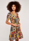 Patchwork Paisley Dress, Orange, large
