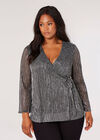 Curve Plisse Wrap Top, Light Grey / Silver, large
