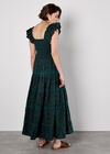 Broderie Anglaise Tiered Smocked Maxi Dress, Green, large