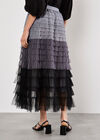 Ombre Tulle Midaxi Skirt, Grey, large