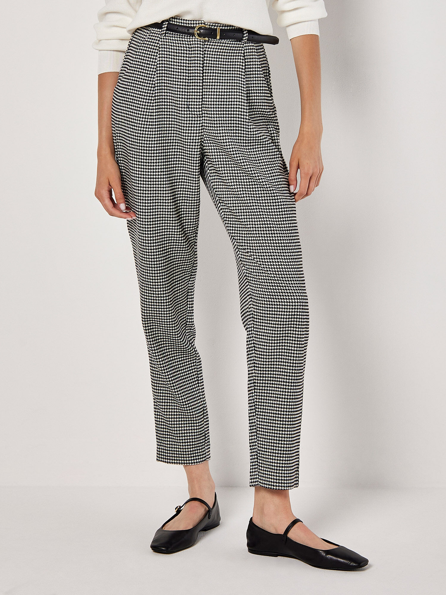 Checkered paper bag trousers best sale