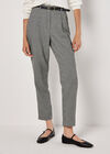 Dogtooth Paperbag Trousers, Black, large