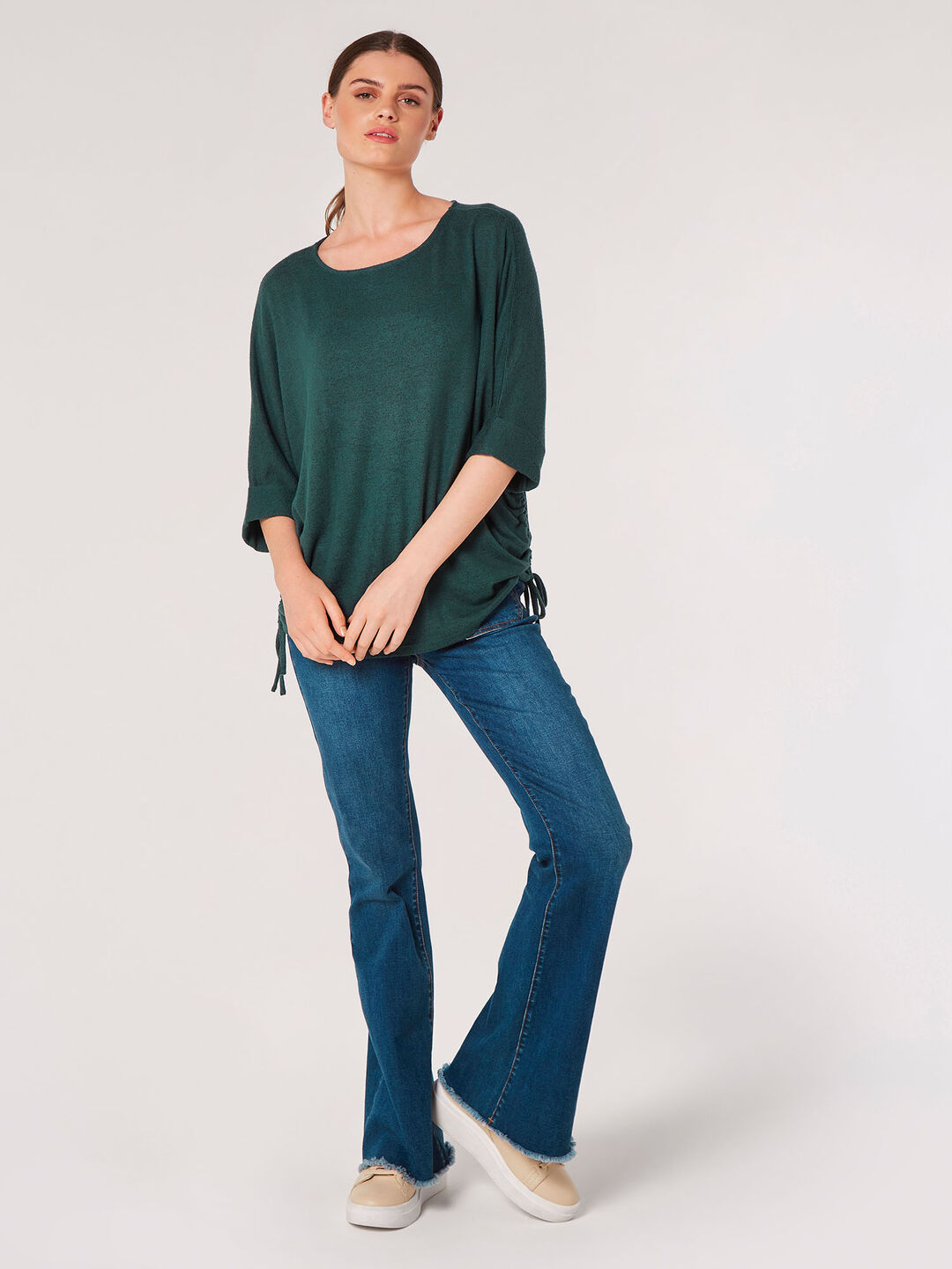 Image of Soft Touch Drawstring Knit Top