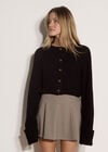 Chunky Knit Cardigan, Black, large