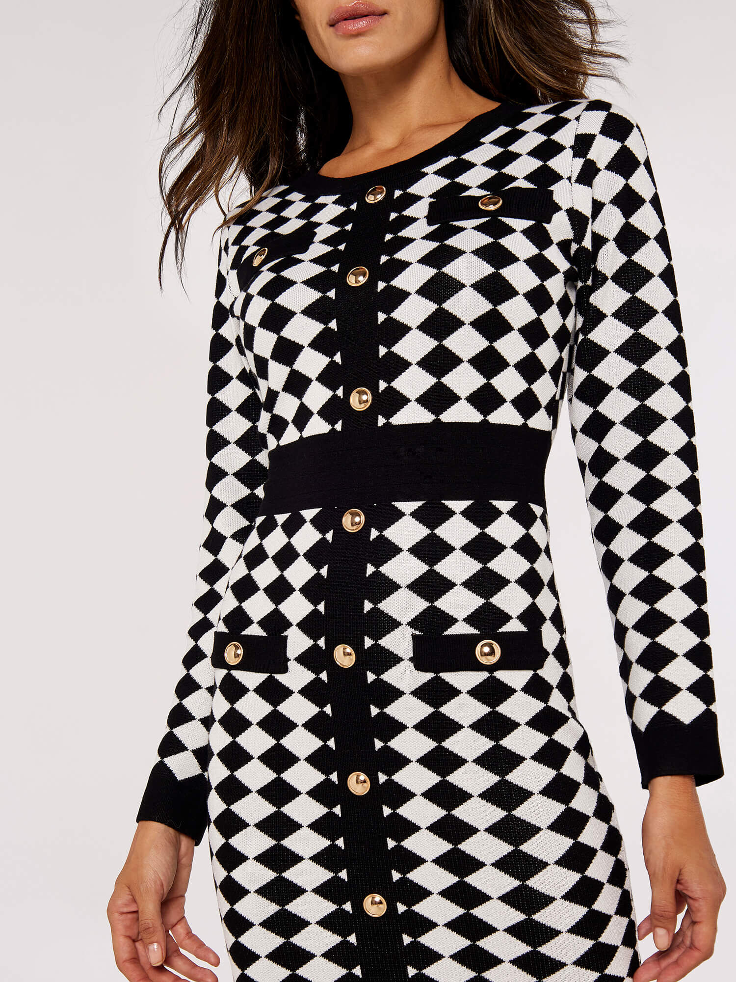 Black and white diamond dress outlet