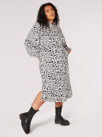 Curve Animal Print Midi Dress