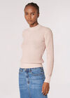 3D Textured Knitted Jumper, Pink, large