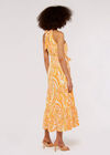 Swirl  Halterneck Dress, Orange, large