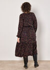 Curve Painterly Paisley Midi Dress, Black, large