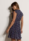 Ditsy Floral Chiffon Mini Dress, Navy, large