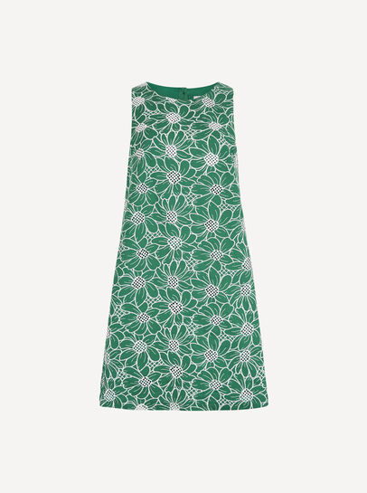 Floral Embroidered Shift Mini Dress