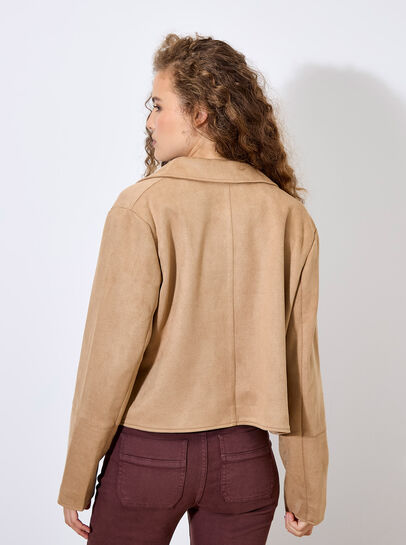 Suedette Cropped Jacket