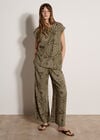 Kaleidoscope Print Woven Trousers, Khaki, large
