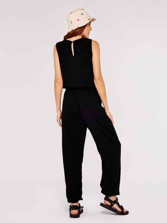 Utility Jumpsuit, Black, large