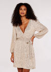 Sequin Mini Dress, Light Grey / Silver, large