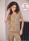 Camo Leopard Print Lounge Tee, Stone, large