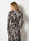 Brushstroke Knitted Midi Dress, Stone, large