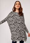 Wild Dot Oversized Knit Jumper, Grey, large