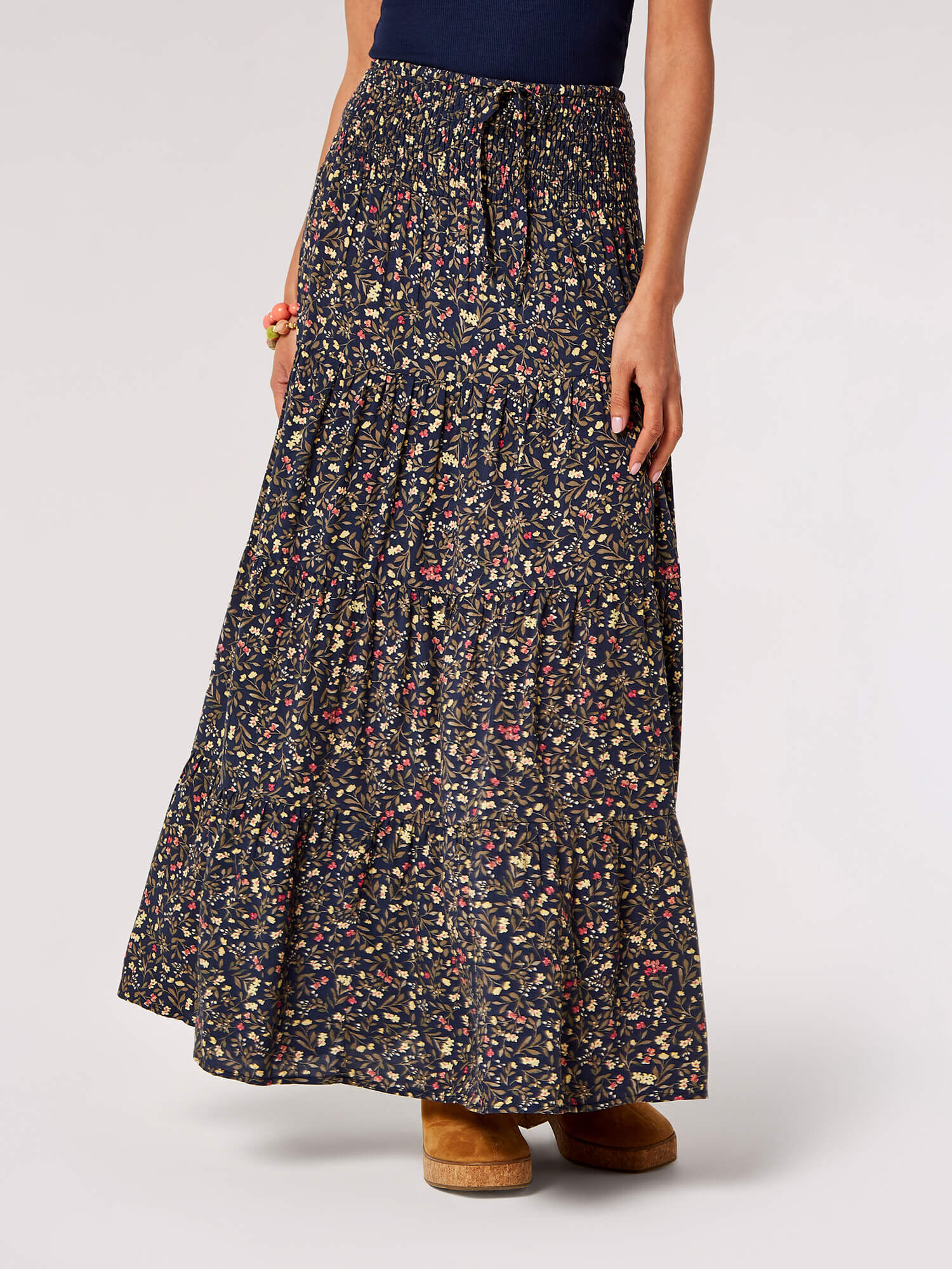 Long floral shop skirt