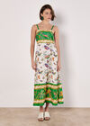 Birds And Palms Print Midi Dress, Green, large