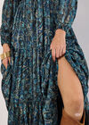 Paisley Sparkle Midaxi Dress, Navy, large