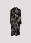 Tie Dye Soft Knit Midi Dress, Black, large