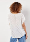 Foil Speckle Modern Top, White, large