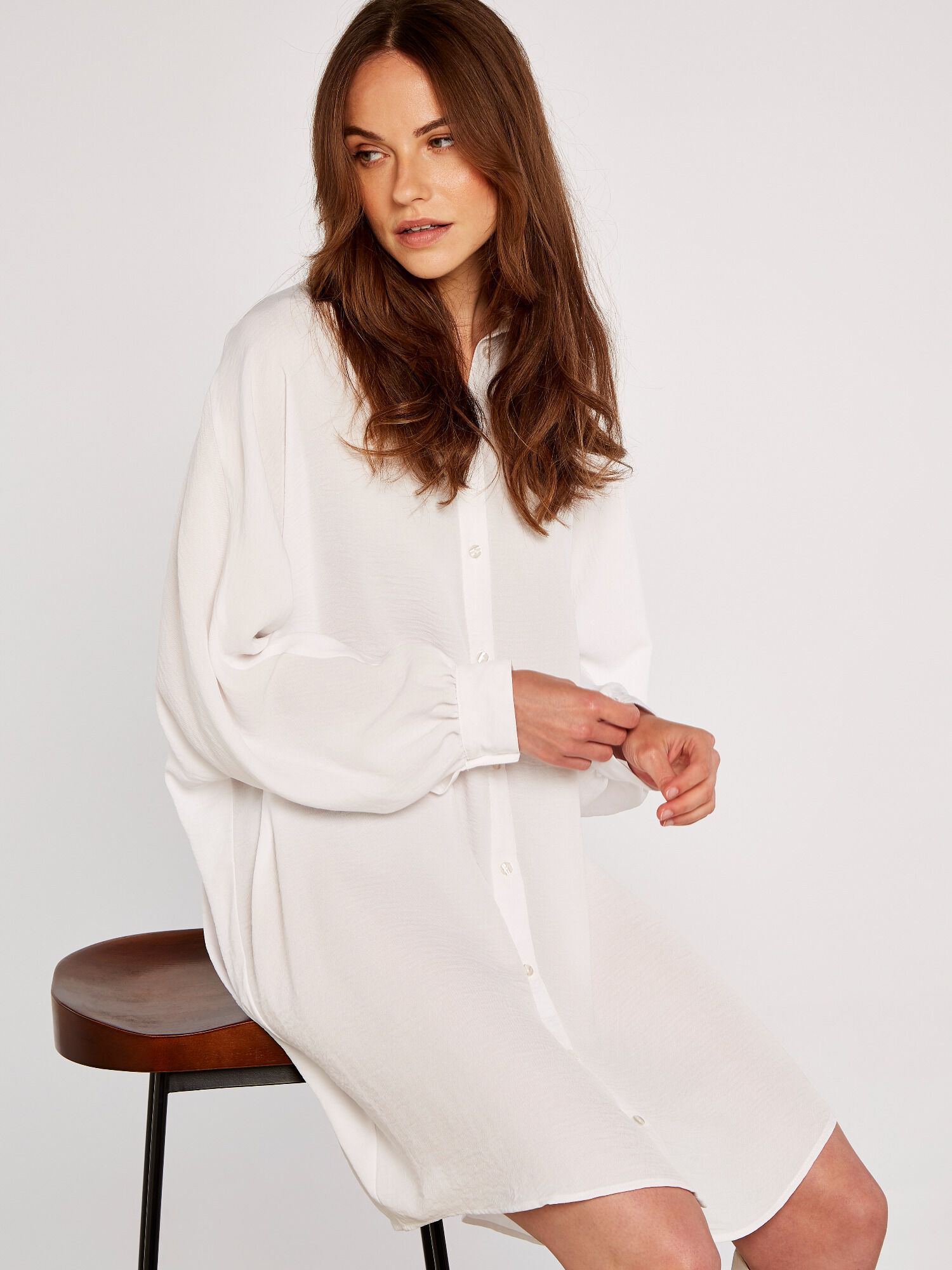 Shirt Dress Apricot Clothing