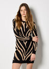 Chevron Knitted Dress, Stone, large