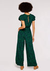 Brushstroke Weave Palazzo Jumpsuit, Navy, large