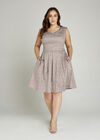 Stone Scattered Polka Dot Dress +, Stone - Beige, large