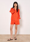 Self Stripe Shirt, Orange, large