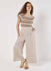 Hand-Crocheted Stripes Crop Top, Coral, large