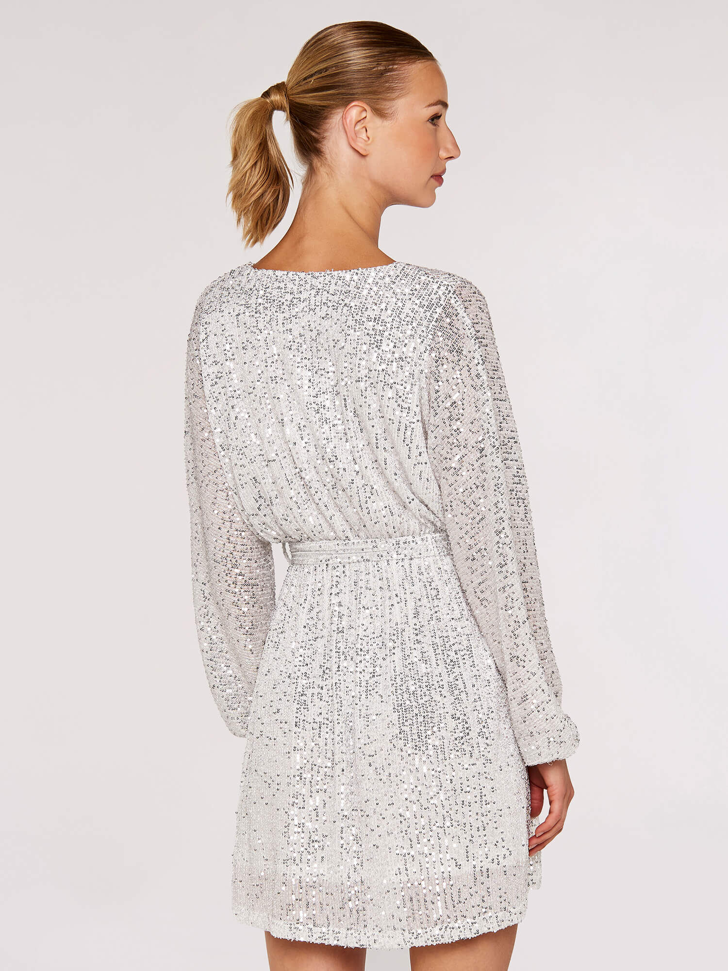 Silver 2025 batwing dress