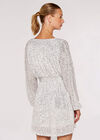 Sequin Batwing Dress, Light Grey / Silver, large
