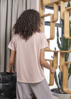 Slub Button Lounge Tee, Pink, large