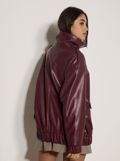 Oversized Faux Leather Jacket