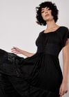 Lace Detail Corset Maxi Dress, Black, large