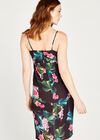 Tropical Wrap Dress, Black, large