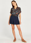 Flared Short, Navy, large