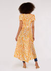 Swirl Print Chiffon Coverup, Orange, large