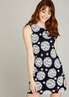 Kaleidoscope Rubber Stamp Shift Dress, Navy, large