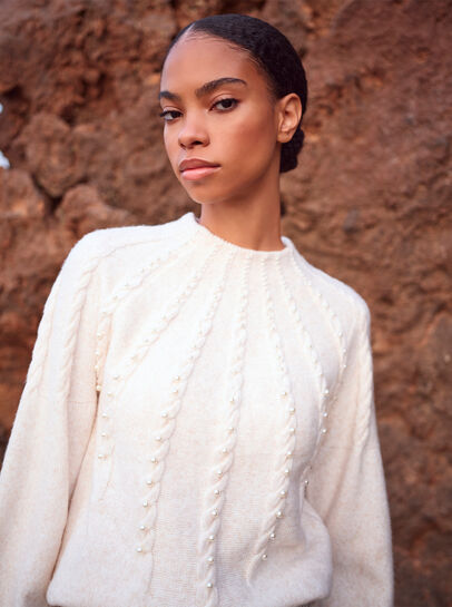 Pearl Embellished Jumper