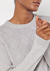 Diamond Pointelle Jumper, Grey, large