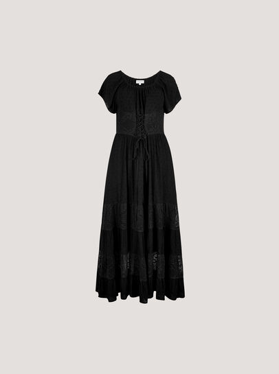 Lace Detail Corset Maxi Dress