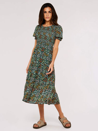 Ditsy Spray Midi Dress